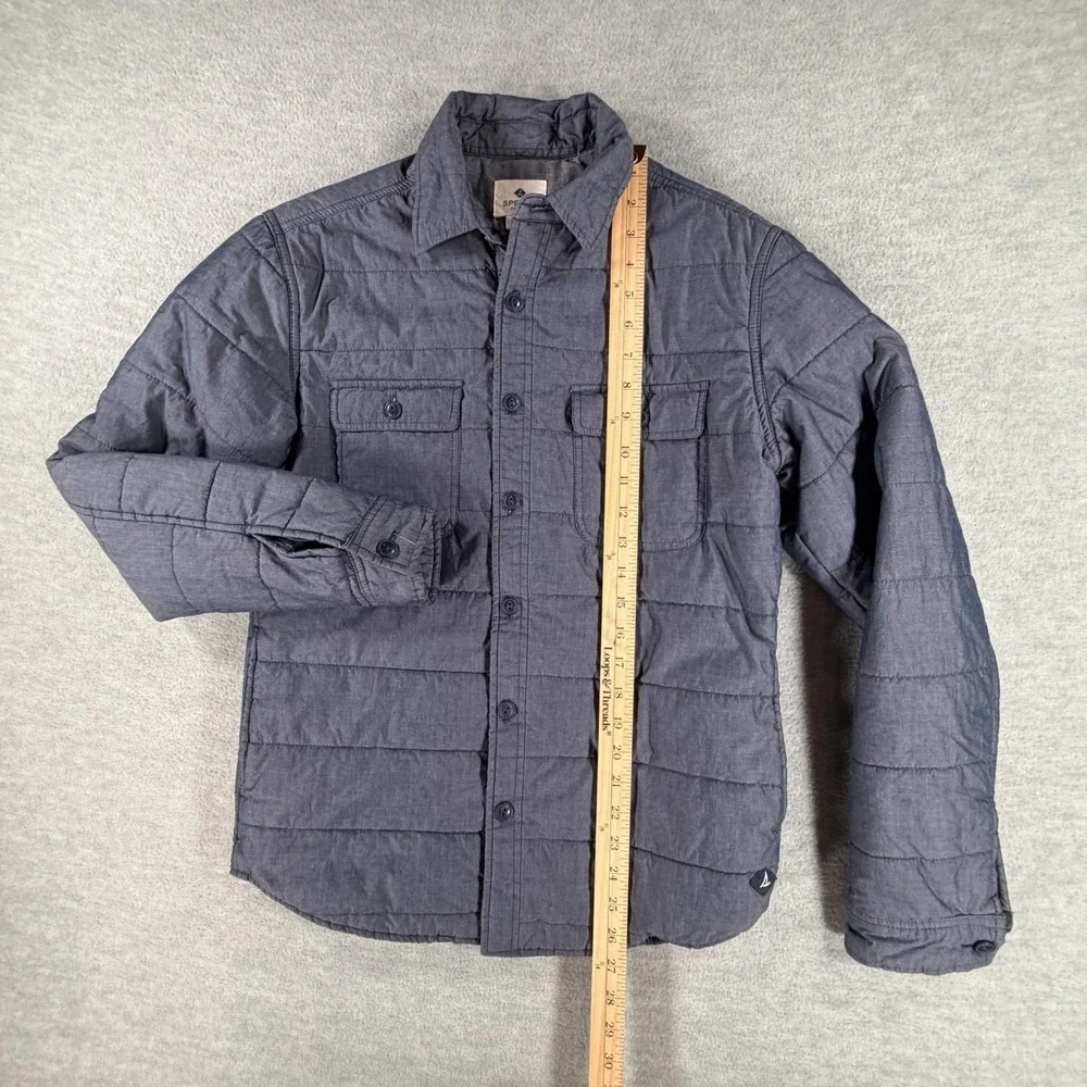Sperry Quilted Mens S Shirt‎ Jacket Shacket Chambray Button Up Gorpcore Hiking